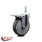 Service Caster 5 Inch Gray Polyurethane Wheel Swivel 58 Inch Threaded Stem Caster Total Lock Brake SCC SCC-TSTTL20S514-PPUB-58212 - alternate 2